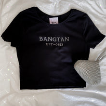 Load image into Gallery viewer, Crystal Cropped Baby Tee